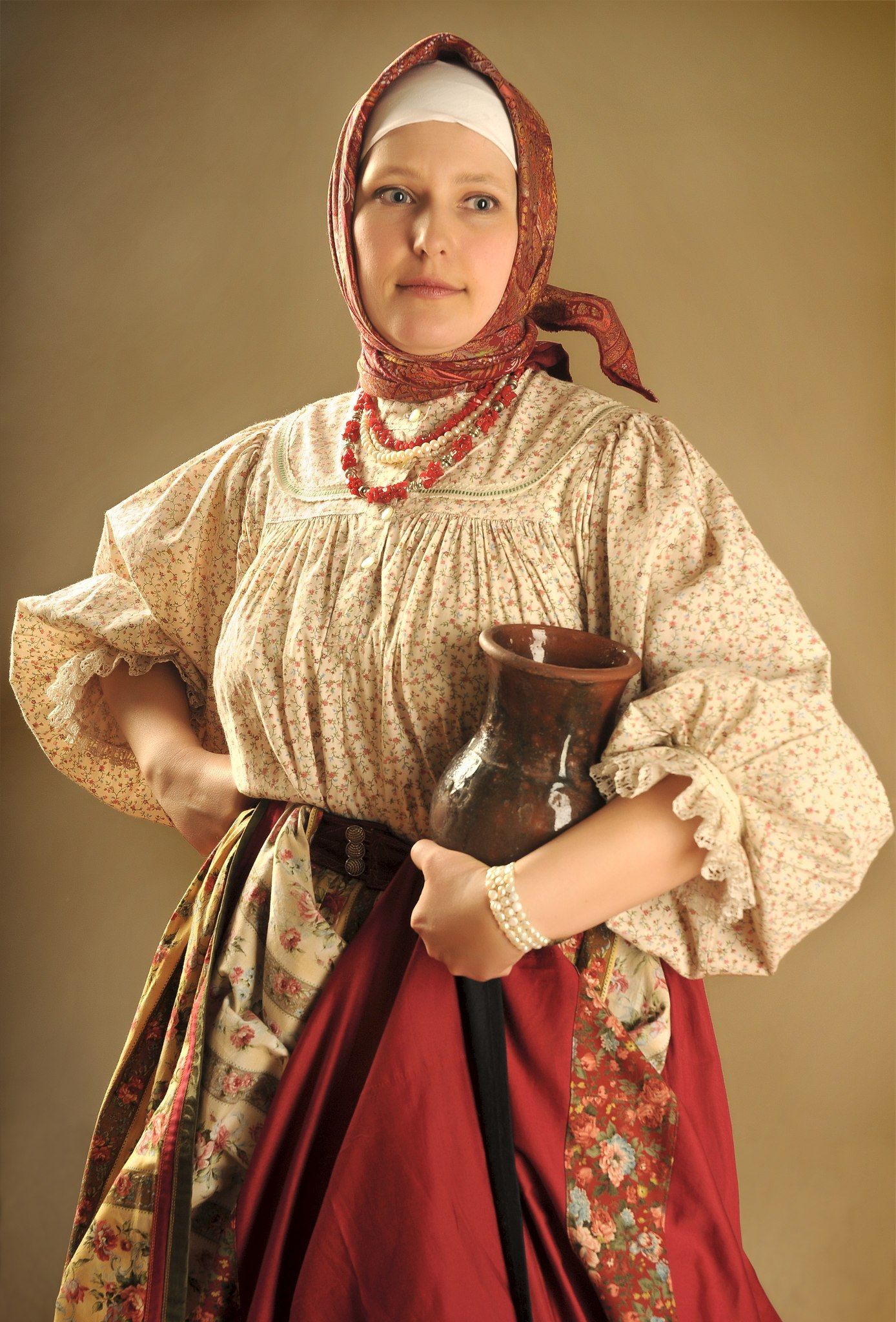 Girls in Slavic costumes in Okayama