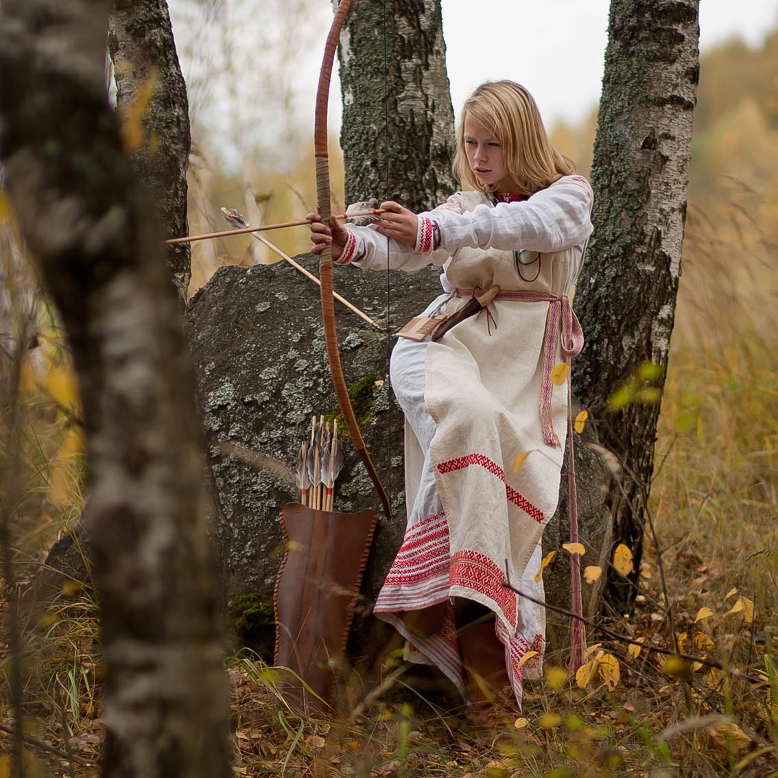 Sexy photo Girls in Slavic costumes in Okayama